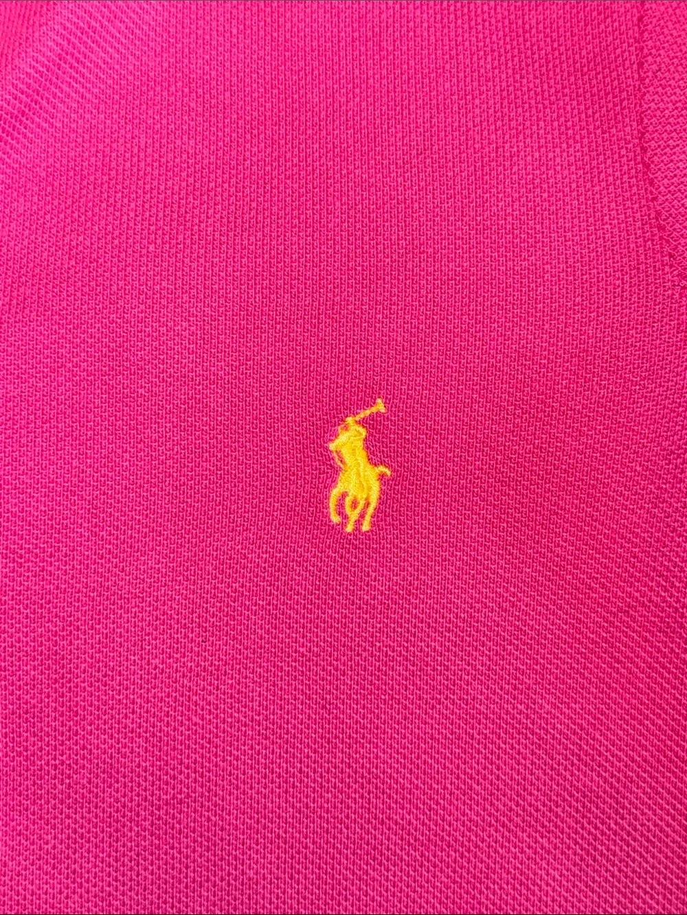 🐎 💖NWT Ralph Lauren Girls size 5 Bright Pink Polo Dress with Ruffle Hem
